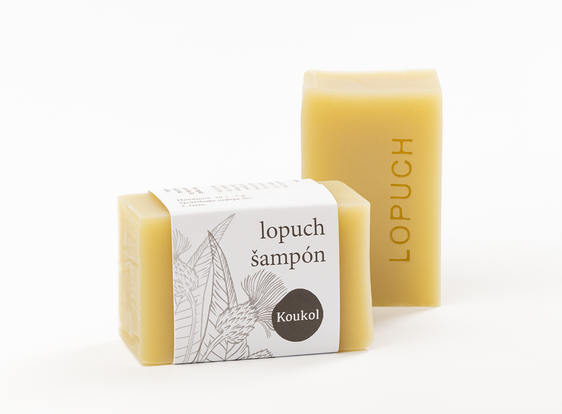 Přírodní tuhý šampón lopuch